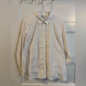 J. Jill White Shirt Collection, Covered Placket, LP